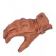 Vintage Men's Premium Waxed Brown Leather Perforated Motorcycle Gloves CTC Approved 