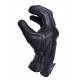 Vintage Men's Premium Waxed Black Leather Perforated Motorcycle Gloves CE CTC Approved