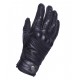 Vintage Men's Premium Waxed Black Leather Perforated Motorcycle Gloves CE CTC Approved
