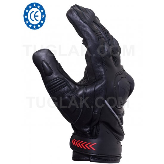 Men's Motorbike Real Cowhide Leather Biker Gloves (CE Approved)