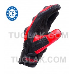 Men's Motorbike Real Cowhide Leather Biker Gloves (CE Approved)