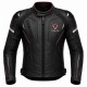 TUGLAK Premium Protective Leather Motorcycle Jacket – Black/Red, Armored Biker Riding Jacket for Men